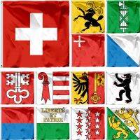 Switzerland Unterwalden Flag Jura and Schaffhausen 4x4FT Sankt Gallen of Schwyz 120x120cm Zürich Banner Thurgau Valais Vaud Nidw