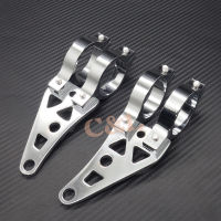 Chrome 39mm Aluminum Headlight Mount Bracket Fork Turn Signal Clamps For Cafe Racer Custom Motorcycle