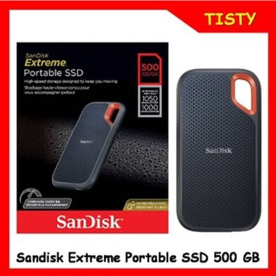 แท้ 100% Sandisk  500GB External SSD Type C [1050MB/s] Extreme Portable V2 (SDSSDE61) ฮาร์ดดิสก์แบบพกพา NVMe PC