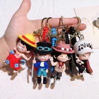 One Piece พวงกุญแจอะนิเมะลิง D.Luffy Tony Chopper Roronoa Zoro การ์ตูนตัวอักษรพวงกุญแจจำนวนมากพวงกุญแจตุ๊กตากระเป๋าจี้