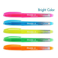 Double A ปากกาเน้นข้อความสีนีออน รุ่น Bright Color (5 สี)