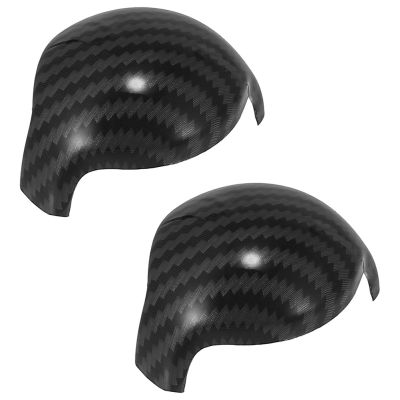 ℗❍ Gear Shift Auto Knob Cover Interior Accessories for Ford for Mustang 2015-2021 ABS Carbon Fiber 2PCS Black