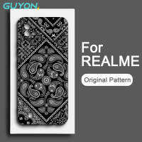 Guyon สำหรับ  เสค OPPO Realme C11 C12 C15 C2 C20 C21 Softshell การออกแบบเดิมเม็ดมะม่วงหิมพานต์ดอกไม้รูปแบบซิลิโคนเหลวกันกระแทก