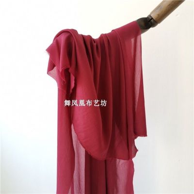 ผ้าฮันฟูผ้าคอตตอนผ้าไหมสีแดงเนื้อบางนุ่มละเอียดอ่อนละเอียดอ่อนสำหรับฤดูร้อนสีแดงไวน์วันที่ ROK Kasa