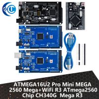 Mega2560 ATMEGA16U2 / Pro Mini MEGA 2560 Mega + WiFi R3 ATmega2560 ชิป CH340G สําหรับ Arduino Mega R3 Development Board WeMos ESP8266