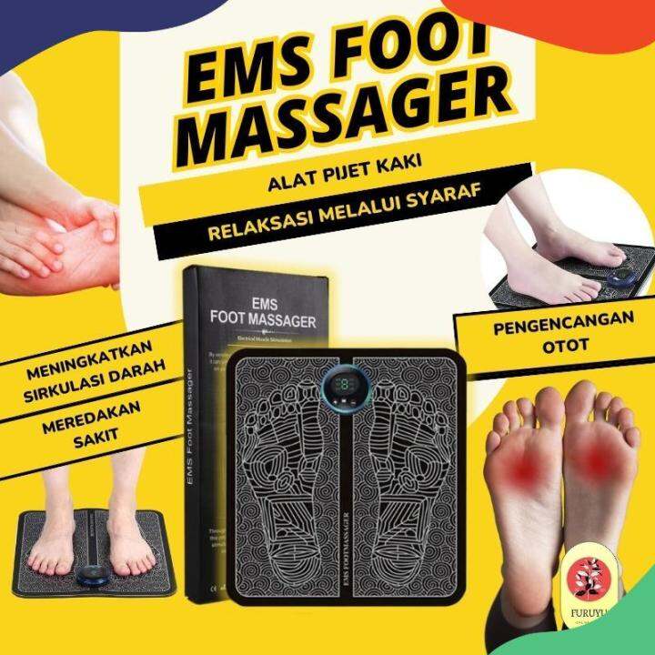 Ems Foot Massager Massage Pad Mat Alat Alas Mesin Pijat Pijet Pijit