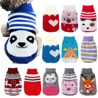 Winter Cartoon Cat Dog Clothes Warm Christmas Sweater For Small Yorkie Pet Clothing Coat Knitting Crochet Cloth XS-3XL Clothing Shoes Accessories Cost