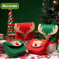 HAOERWU Christmas handmade diy fawn backpack dress up kindergarten children creative decorations small gift materials