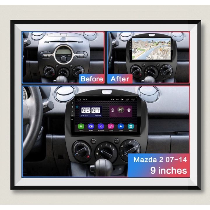 mazda2-2007-14-จอแอนดรอยด์-ram2gb-rom16gb-rom32gbเครื่องเสียงรถยนต์-วิทยุติดรถยนต์-จอภาพรถยนต์-ระบบ-android-10-1