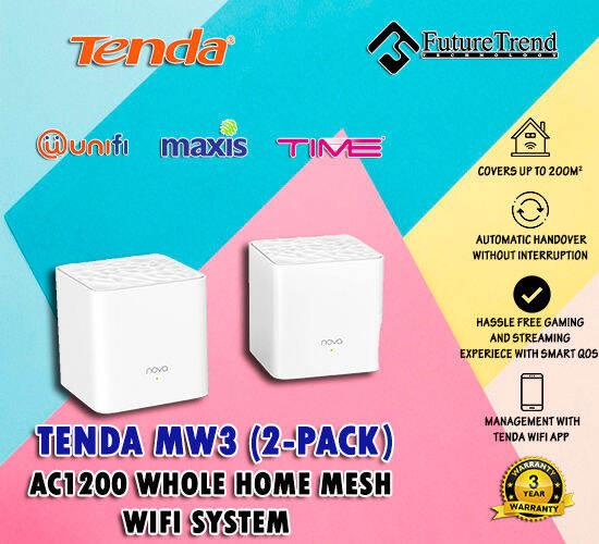 Tenda MW3 (2-Pack) AC1200 Whole Home Mesh WiFi System | Lazada