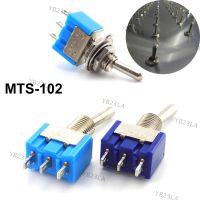 5pcs Mini MTS-102 3-Pin SPDT ON-ON 6A 125VAC Miniature Toggle Switches MTS102 Blue Mounting Miniature Shook YB23TH