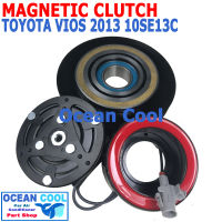 คลัชคอมแอร์ โตโยต้า วีออส 2013 - 2015 10SE13C MGC0050 Magnetic Clutch toyota vios  ชุดหน้าคลัชคอมแอร์ สำหรับคอม 10SE13C  อะไหล่ แอร์ รถยนต์ ลูกปืนมู่เล่ NSK แท้