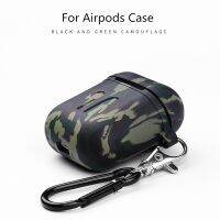 [SOSO 3C accessories] Camouflage Army เคสซิลิโคนสำหรับ Airpods 2 Protection หูฟังที่ครอบหูฟัง Airpod Anti Lost Strap Holder