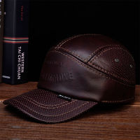 Pudi Men Genuine Leather Hat Cap Male Real Leather Baseball Caps Cowboy Hats HL033