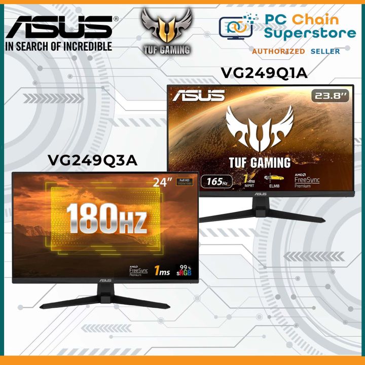 ASUS TUF Gaming VG249Q3A VG249Q1A Gaming Monitor – 24" Full HD IPS Upto  180Hz 1ms Freesync Premium Wall Mountable Lazada PH
