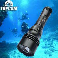 TopCom  XML-T6 L2 LED Diving Flashlight Powerful 10W 5-Mode LED Diving Light IP68 Waterproof Underwater Diving Torch Use 18650 Diving Flashlights