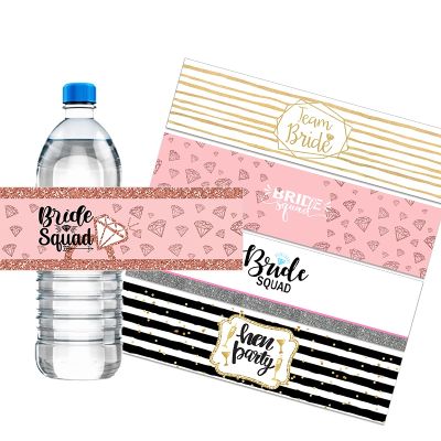 hot【cw】 10/20pcs Day Bachelorette Bridal Shower Bottle Labels Bride To Squad Stickers