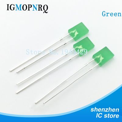 100PCS/LOT 2*5*7mm Square LED Green light-emitting diode 2X5X7 LED Diode Electrical Circuitry Parts