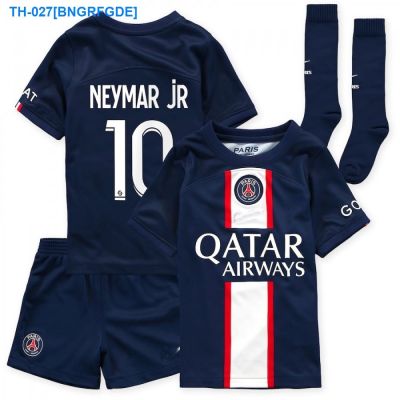 ✿ 2022 2023 Paris home stadium Childrens Football T-Shirt (Top Pants Socks) 22/2023 Saint-main MBAPPE football kid set PSG Neymar Jr Jersey