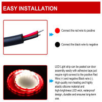 ตกแต่งประตูรถยินดีต้อนรับแถบแสงแฟลชกระพริบไฟความปลอดภัย12โวลต์120เซนติเมตร LED เปิดเตือน LED โดยรอบโคมไฟแถบ Auto2023