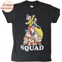 Cartoon Snow White and the Seven Dwarfs graphic cotton O-neck T-shirt for men