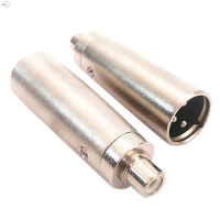 Cjing 3 PIN XLR PLUG MALE TO RCA FEMALE Audio ADAPTER CONNECTOR เครื่องขยายเสียงไมโครโฟน