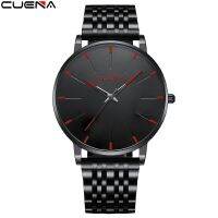 CUENA Top Brand Mens Elegant Watch Mens Business Stainless Steel Strap Sports Quartz Watch Slim Mens Relogio Masculino