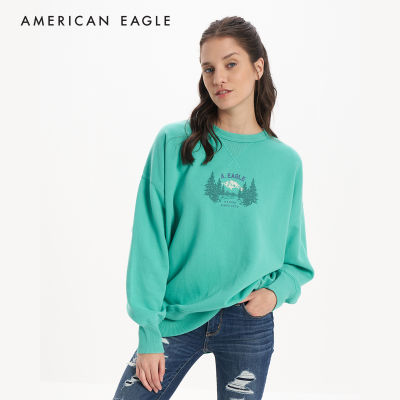 American Eagle Oversized Crew Neck Sweatshirt เสื้อ สเวตเชิ้ต ผู้หญิง โอเวอร์ไซส์ คอกลม  (EWSH 045-1830-300)