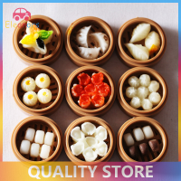 [Eleanor] 1x dollhouse miniatures อาหารจีนนึ่งขนมปัง DIM SUM Basket SUPPLY