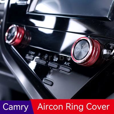 แหวนตกแต่งแผงเครื่องปรับอากาศภายในรถยนต์ 4 สี สําหรับ Toyota 8th Gen Camry 2018-2022