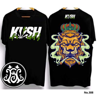 KUSH 2023 ออกแบบใหม่ Unisex เสื้อยืดที่มีสีสันผ้าฝ้าย 100% Crew neck T-shirt เสื้อยืดลำลองผู้ชาย 420 Smoke เสื้อยืดบุหรี่ เสื้อยืด