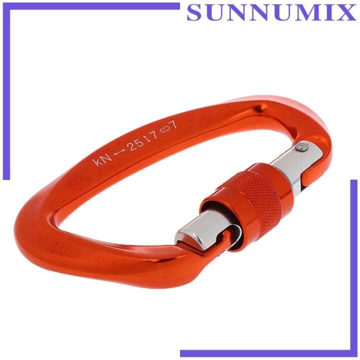 ขายดี-egxtrb-sunnimix-คลิปคาราบิเนอร์เกลียวล็อค25kn-2ชิ้นตะขอเปลสุนัขปีนต้นไม้หิน