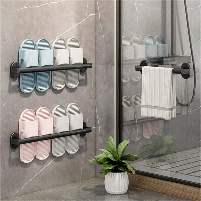 Storage Holders And Racks Wall-mounted Shoe Rack Hanging Slipper Rack Door Towel Storage Organizer Bathroom Wall Shoe Holder