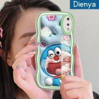 Dienya เคสกันกระแทกแบบใสนิ่มลาย3D การ์ตูน M02Case A02กาแล็คซี่ดอกไม้ขอบเป็นคลื่นโดราเอมอนเคสมือถือสุดสร้างสรรค์เคสป้องกันซิลิกาเจลสำหรับป้องกัน