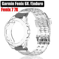 （Bar watchband）เคสแถบใสโทรศัพท์มือถือแบบนิ่ม,สำหรับ Garmin Fenix 7X 7 6 6x Pro Sapphire Enduro Epix GEN 2สายรัดข้อมือเคสเคสห่อหุ้มนิ่ม