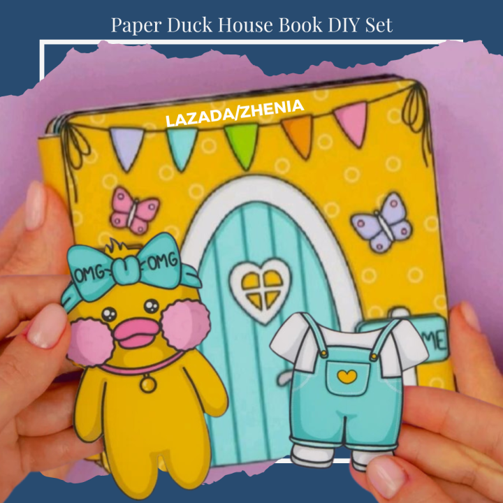 Paper Duck House Book Paper Doll Laminated Template Paper DIY