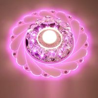 ZZOOI Modern 3W LED Crystal Ceiling Light Circular Mini Ceiling Lamp Luminarias Rotunda Light For Living Room Aisle Corridor Kitchen