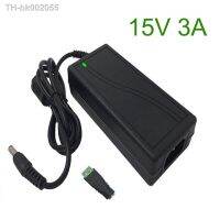 ﹍☎ 15V3A AC 100V-240V DC 15V 3A Switching Power Supply 15 Volt Universal Power Adapter Transformer LED Lamp AC/DC Charger 5.5-2.5mm