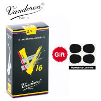 Original France Vandoren V16 Alto Sax Reeds Saxophone Alto Mib-Eb Reeds Strength 2.5#, 3#, 3.5# Box of 10 [With Gift]