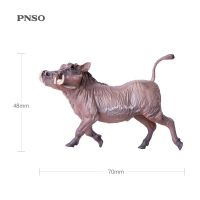 PNSO Animal Model African Elephant Hippo Rhinoceros Leopard Gazelle Zebra Ostrich Warthogs Phacochoerus Classic Toy For Boy