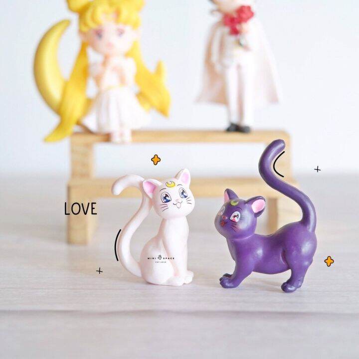 ms5066-sailor-moon-ชายหญิงกับแมว-2-สี-ตุ๊กตาจิ๋วแต่งสวน-ชุด-4-แบบ