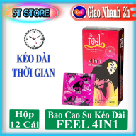 Bao Cao Su Feel 4in1 - Kéo Dài Thời Gian - Hương Dâu Tây - Hộp 12 Cái thumbnail