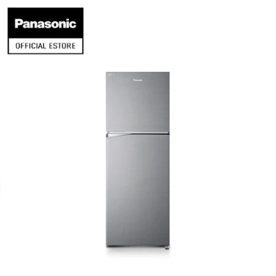 Panasonic ตู้เย็น 2 ประตู (10.8 คิว, สี Silver Steel) รุ่น NR-BL342PPTH | Jumbo Freezer | Econavi + Inverter ประหยัดไฟ | Ag Clean ยับยั้งเชื้อราและแบคทีเรีย | ช่องแช่เย็นพิเศษ Extra Cool Zone  |