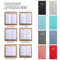 Pocket 2024 Agenda Book Mini A6 พร้อมสมุดบันทึกปฏิทิน To Do List สำนักงานโรงเรียน Notepad ภาษาอังกฤษ-ttlg4809