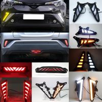 ไฟ LED DRL 1ชุดสำหรับ Toyota C-HR CHR 2016 2017 2018 2019ไฟวิ่งกลางวันกันชนท้ายไฟตัดหมอกไฟเตือนไฟเบรก