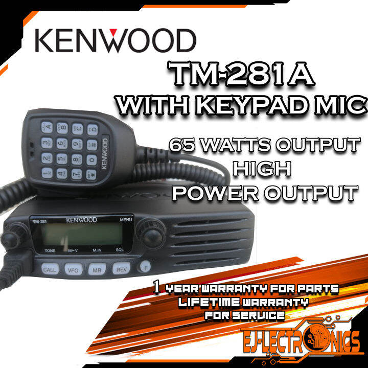 Kenwood TM281A VHF 136174MHz Base Mobile Radio 65 Watts Power Output