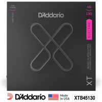 DAddario® XTB45130 สายกีตาร์เบส 5 สาย แบบนิกเกิล สายเคลือบ ซีรีย์ XT (Long Scale, Light, 45-130) ** Made in USA **