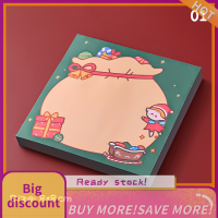 ?【Lowest price】Qearl Kawaii Santa claus แผ่นบันทึกย่อช่วยเตือนในการทำรายการสติกเกอร์วางแผนโรงเรียนสำนักงานเครื่องเขียน50แผ่น