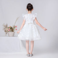 Kid Flower Girl Dresses For Wedding Birthday Party Gowns White Feathers Short Formal Princess Dress Short Pageant Gowns Cute