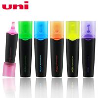 J14 USP-200 Uni Mitsubishi 6ชิ้นปากกาไฮไลท์เน้นคำพรีเมี่ยมปากกาเรืองแสงปลายเฉียงมี6สีให้เลือก2018